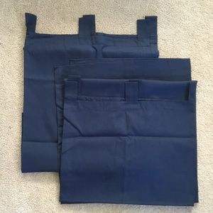 Pair of Long Blue Curtains